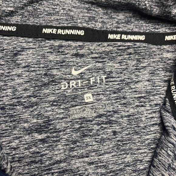 Nike Running Dri-Fit Womens Plus Size 3X Zip Thumbhole Athletic Top Gray 1/4 Zip - Picture 4 of 16